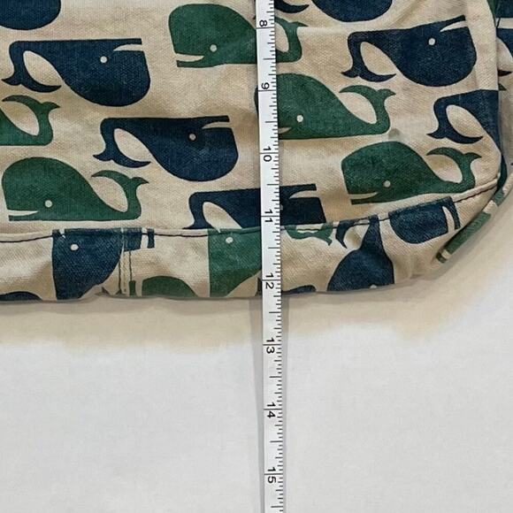 Bungalow 360 Canvas Crossbody/Shoulder/Hobo Beach Bag Blue Green Whale Print - Picture 11 of 13